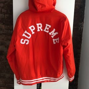 supreme champion hoodie orange